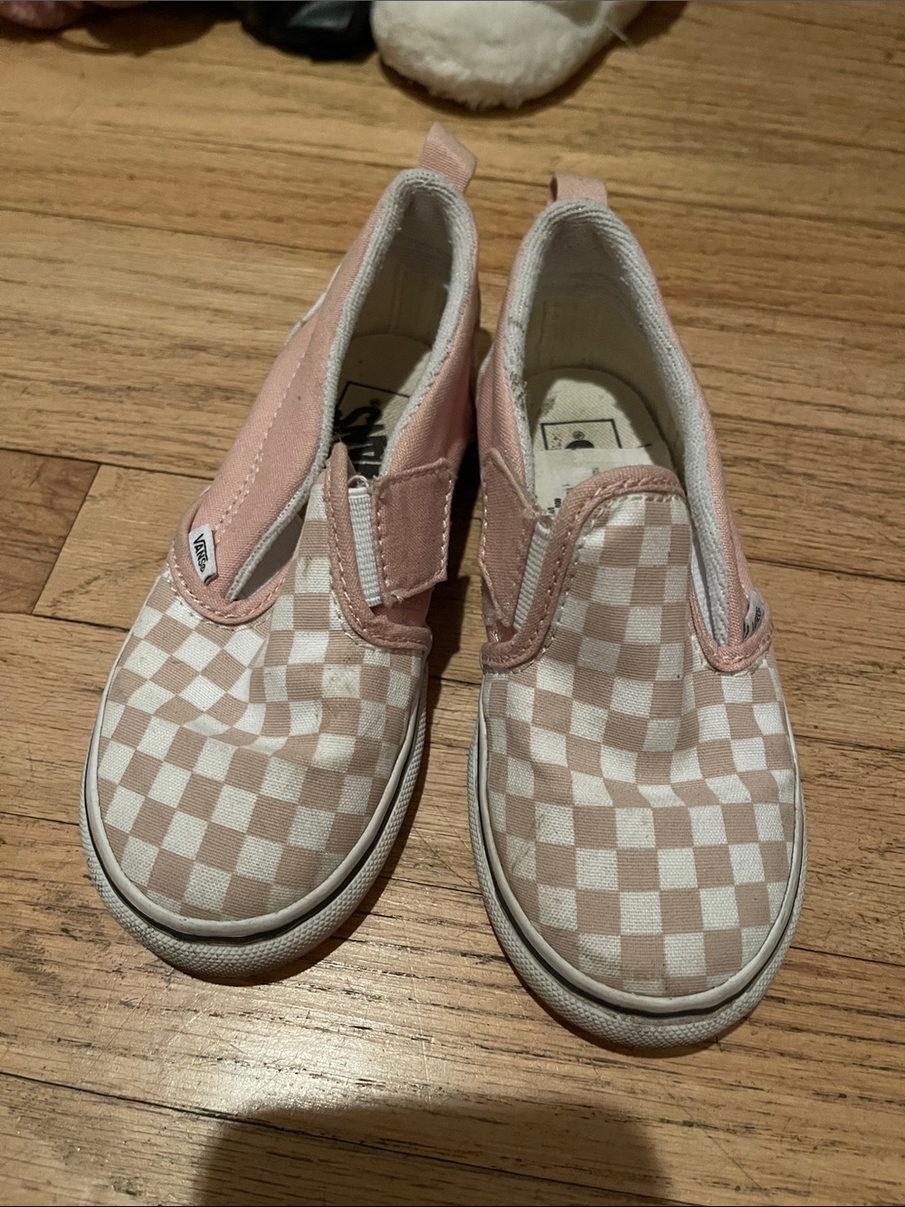 Vans Kids Slip-On Checkerboard Sneakers - Pink/White